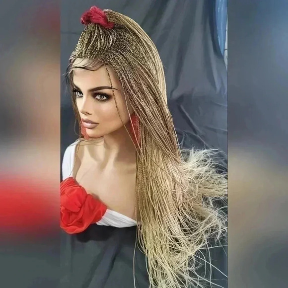 Braided wigs, micro million braids, blond wig, ombre, stunning NWT, YASSINE - Picture 10 of 16